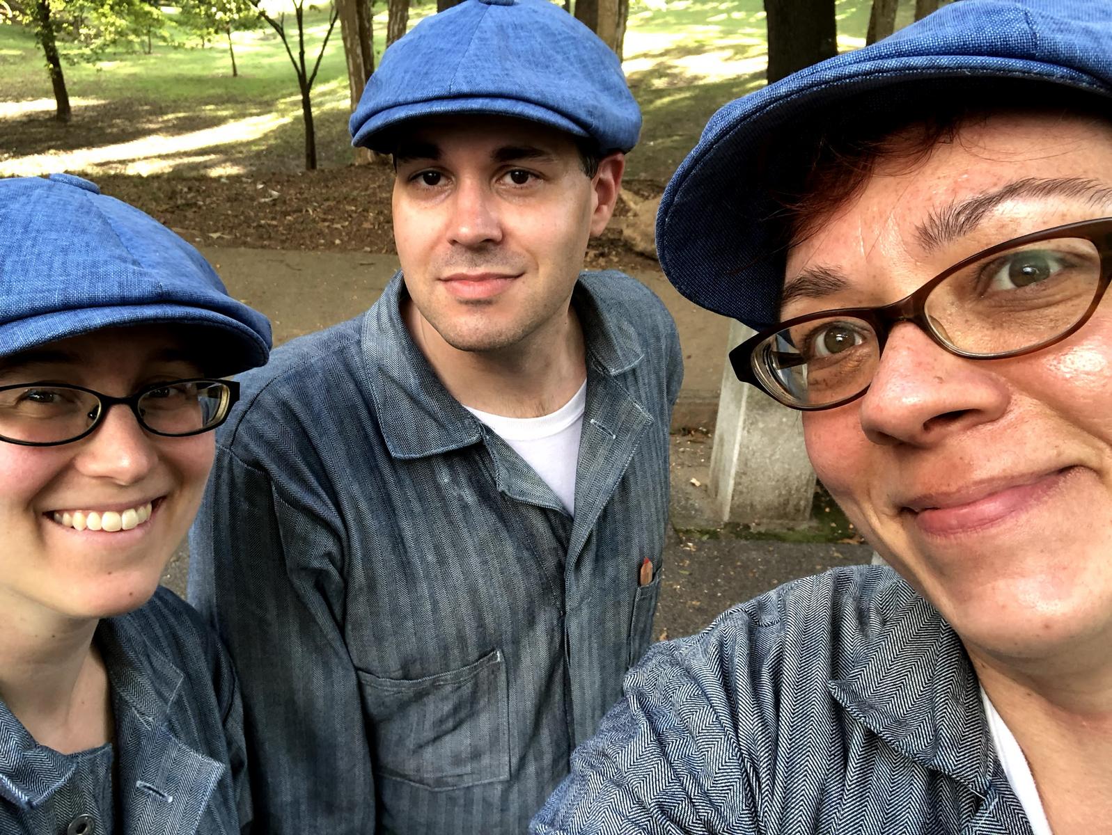 Photograph of artists Peter Torpey, Rebecca Makus, and Elly Nattinger